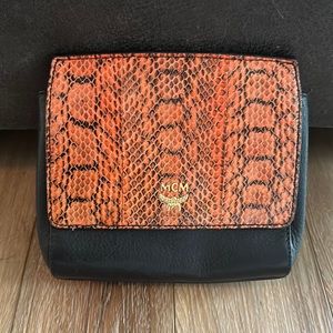 MCM snakeskin clutch purse